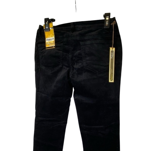 NWT  HYBRID & CO Women size 3 Black fine corduroy stretch low rise skinny pants - Picture 6 of 11